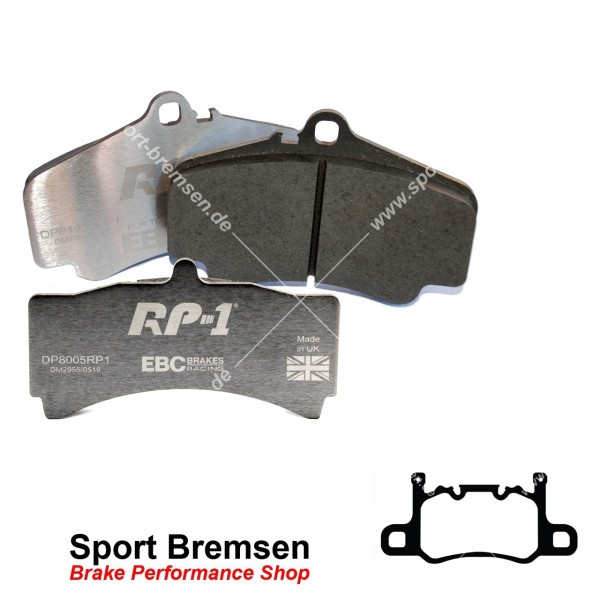 EBC RP1 Racing Bremsbeläge für Porsche 911 GT3 (991) 99135194782 hinten