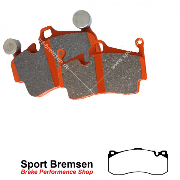 EBC Orangestuff Racing Bremsbeläge für BMW 1er (e81 e82 e87 e88) mit M-Performance Bremse vorne