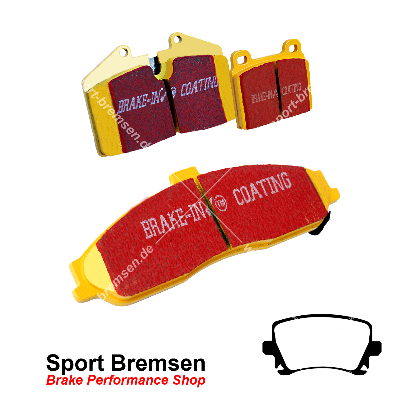 EBC Yellowstuff Sportbremsbeläge Hinterachse DP41518R für Audi A3 Sportback