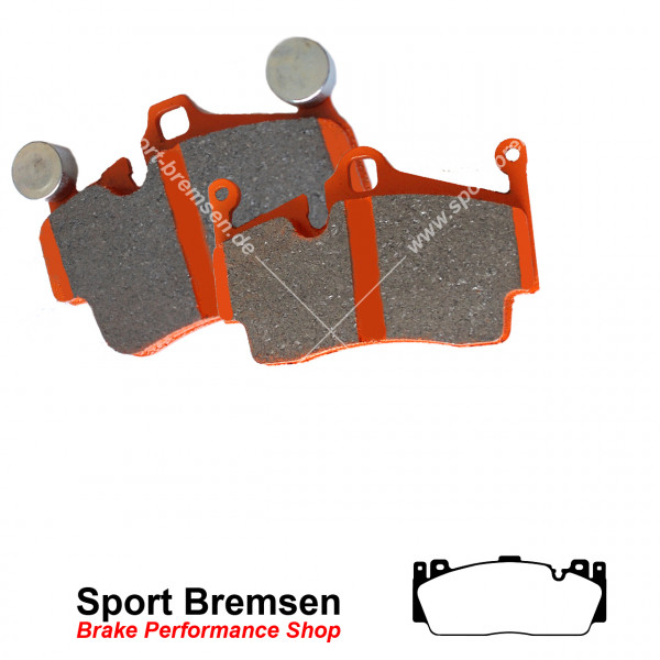 EBC Orangestuff Racing Bremsbeläge für BMW 6 Kolben M Performance Bremse rot vorne